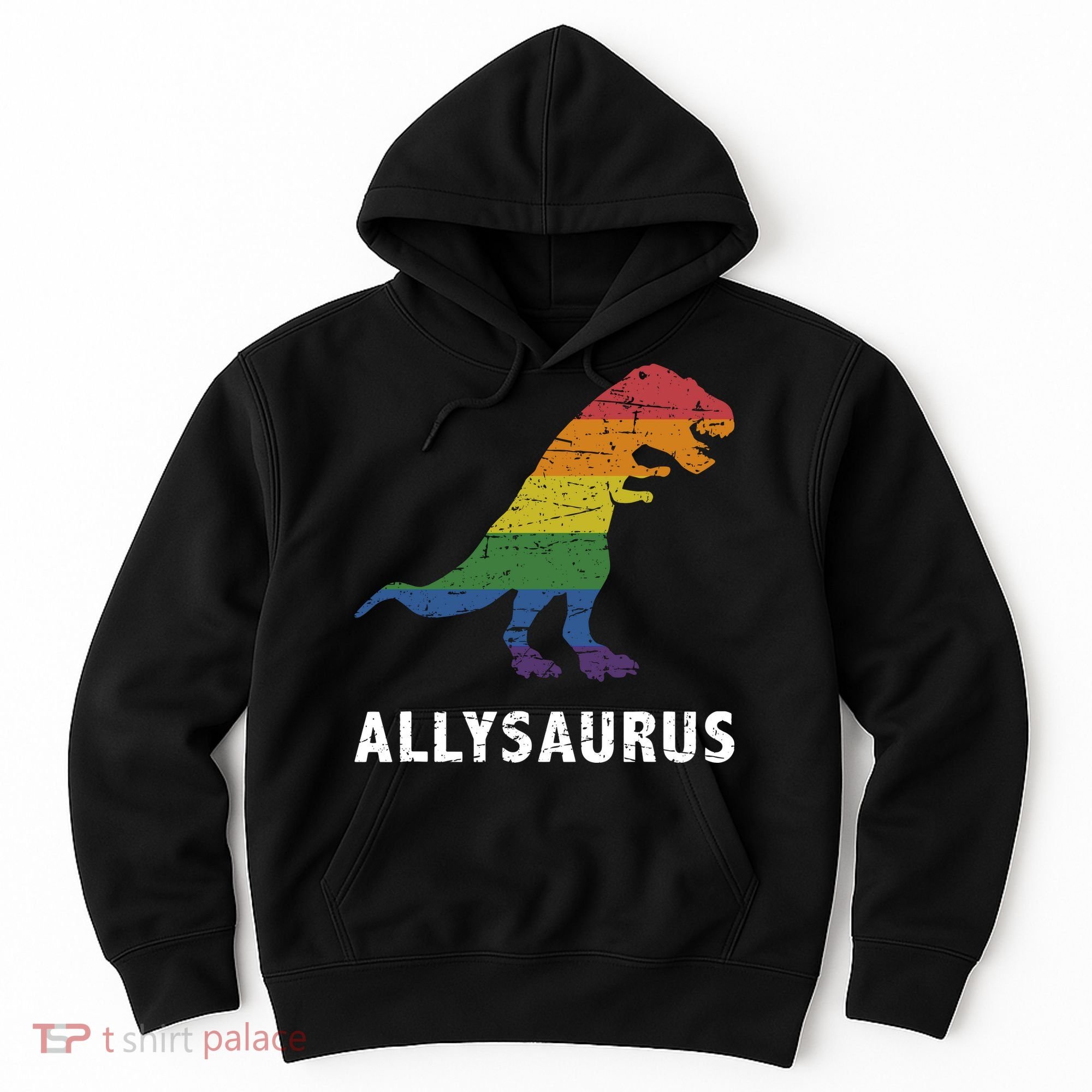Ally LGBT Pride Allysaurus Dinosaur Hoodie