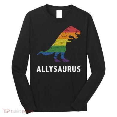 Ally LGBT Pride Allysaurus Dinosaur Long Sleeve Shirt