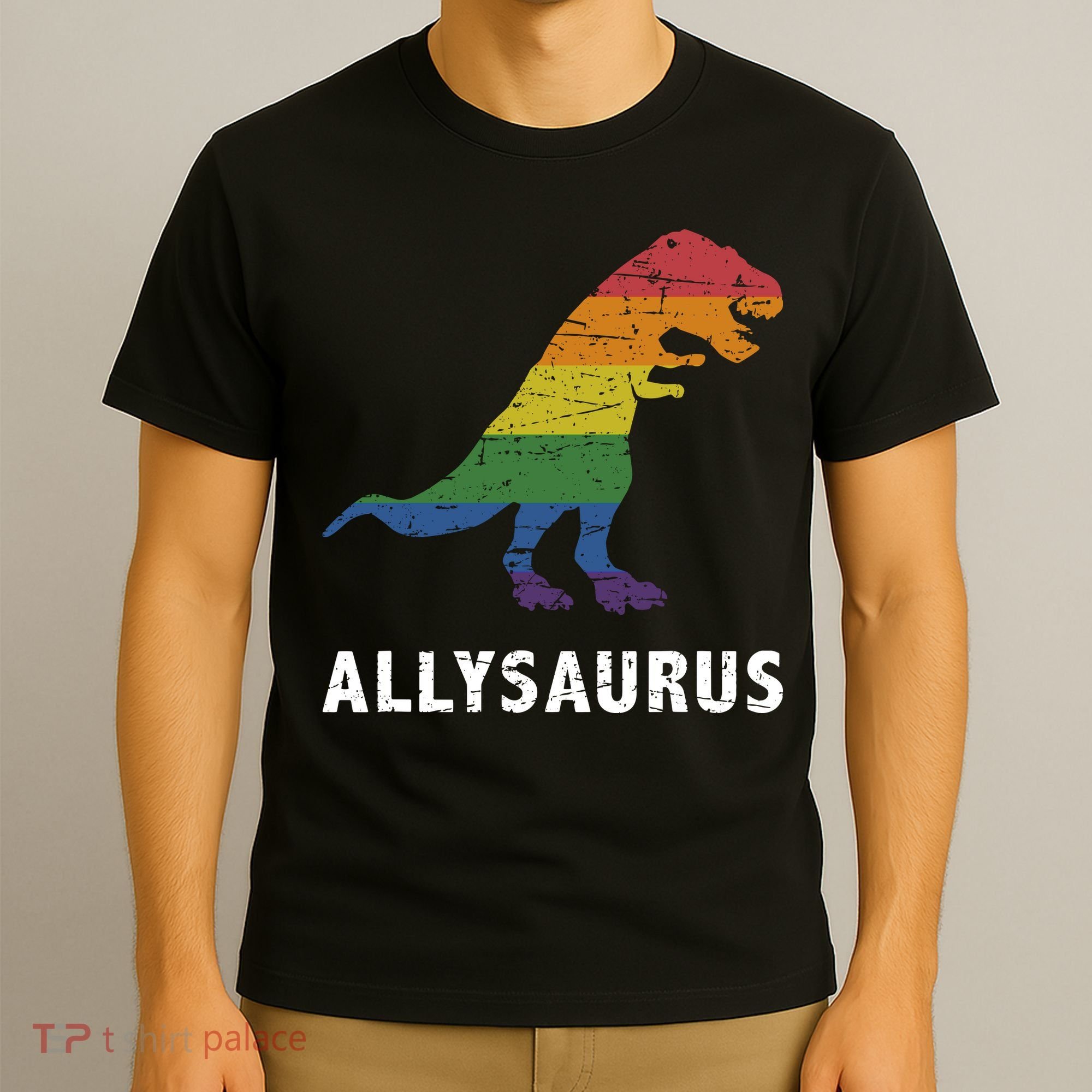 Ally LGBT Pride Allysaurus Dinosaur T-Shirt