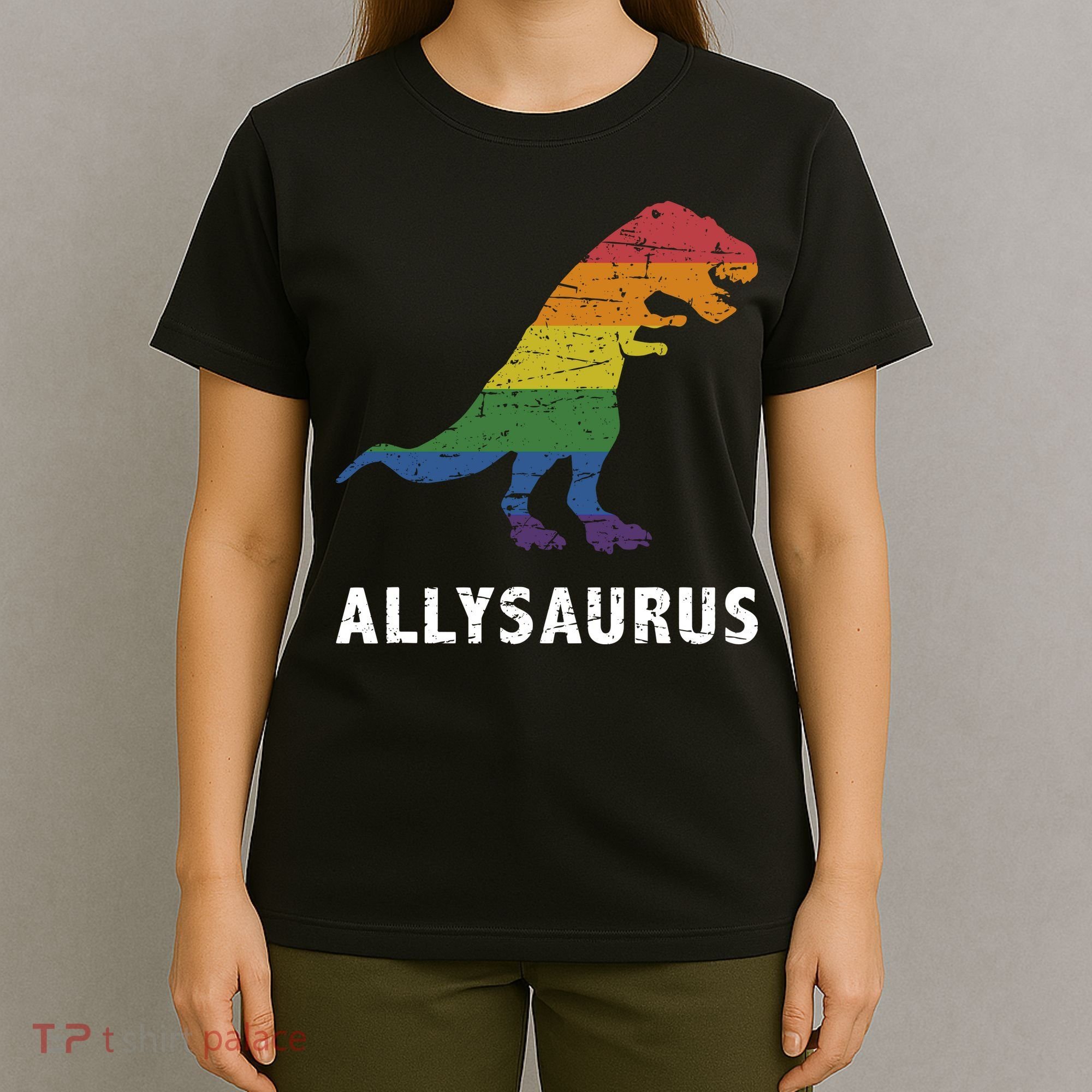 Ally LGBT Pride Allysaurus Dinosaur T-Shirt