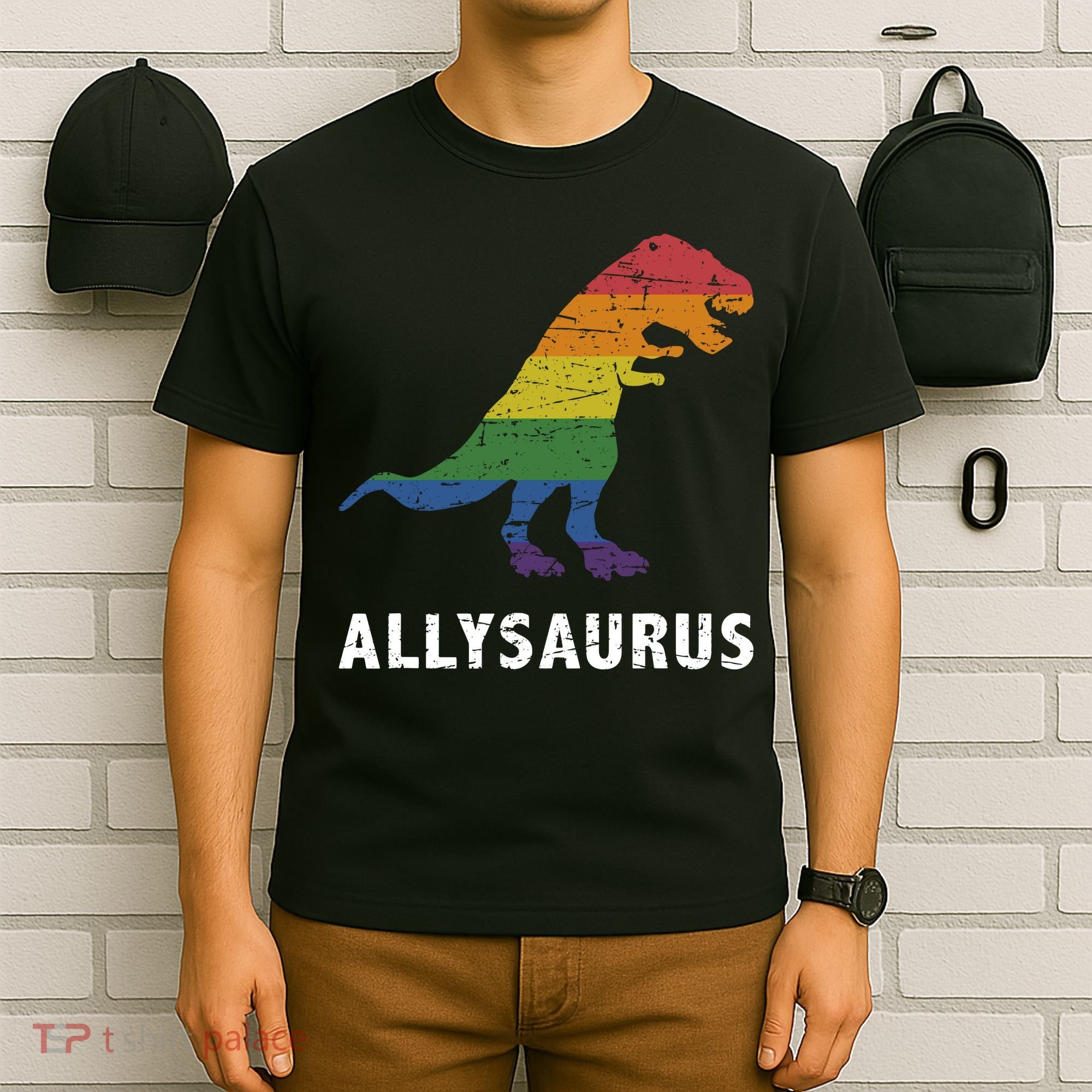 Ally LGBT Pride Allysaurus Dinosaur T-Shirt