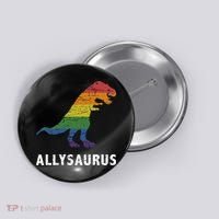 Ally LGBT Pride Allysaurus Dinosaur Button thumb 0