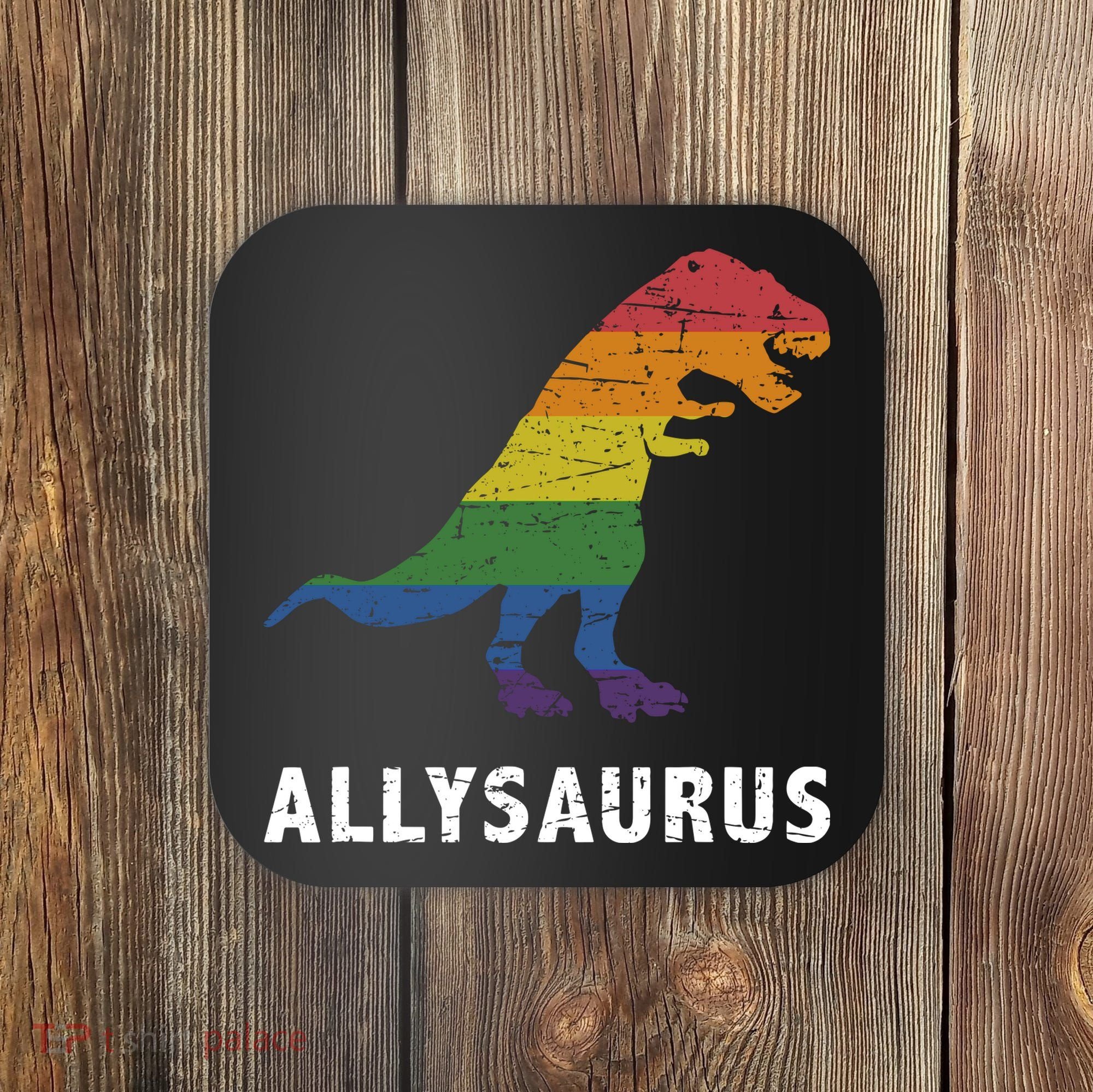 Ally LGBT Pride Allysaurus Dinosaur Coaster