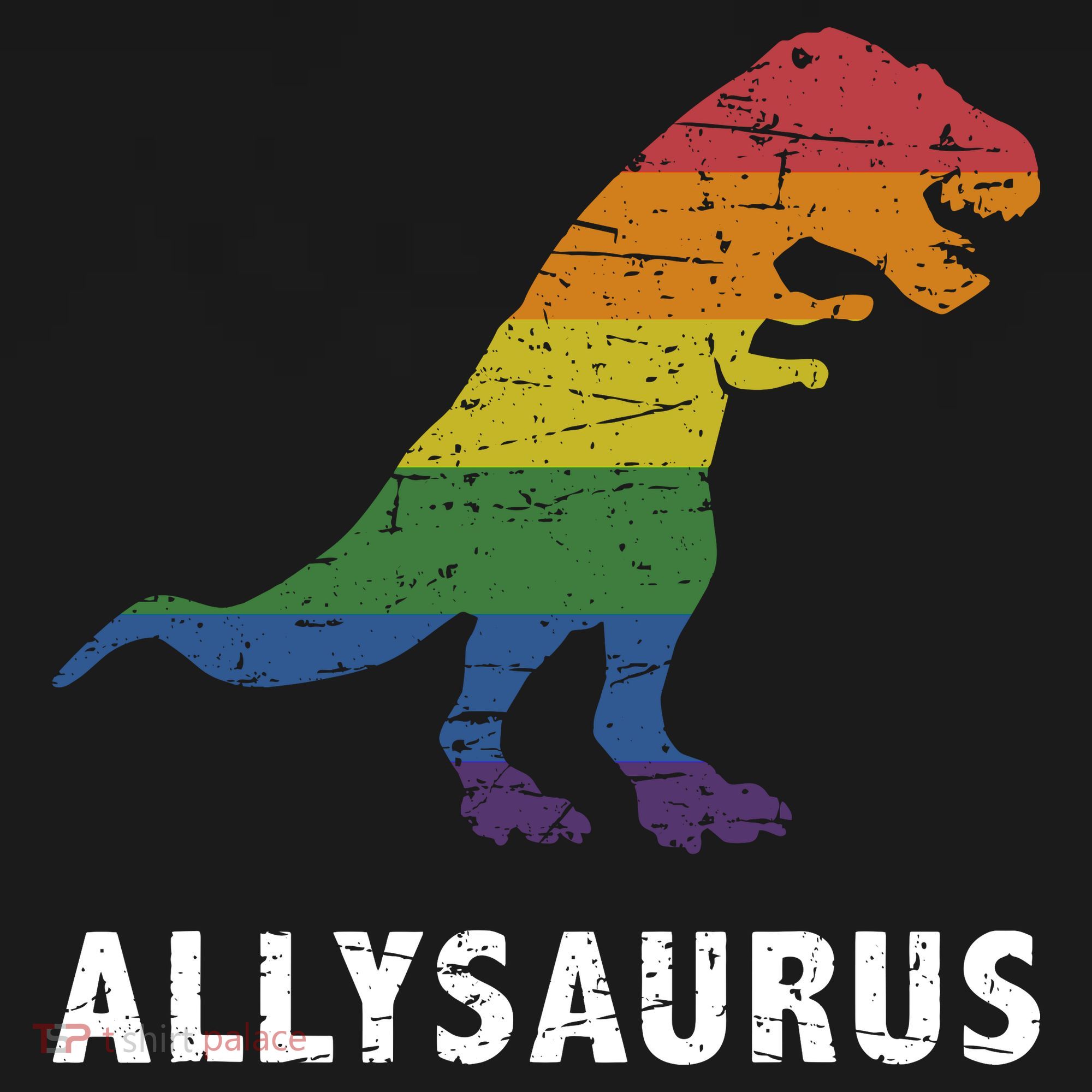 Ally LGBT Pride Allysaurus Dinosaur Polo