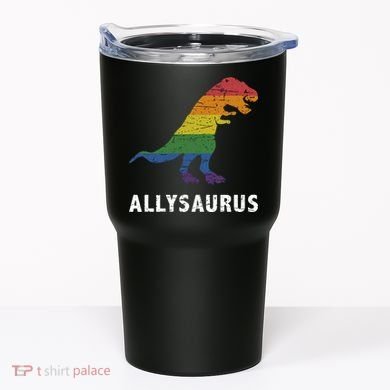 Ally LGBT Pride Allysaurus Dinosaur Tumbler