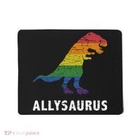 Ally LGBT Pride Allysaurus Dinosaur Mousepad thumb 0