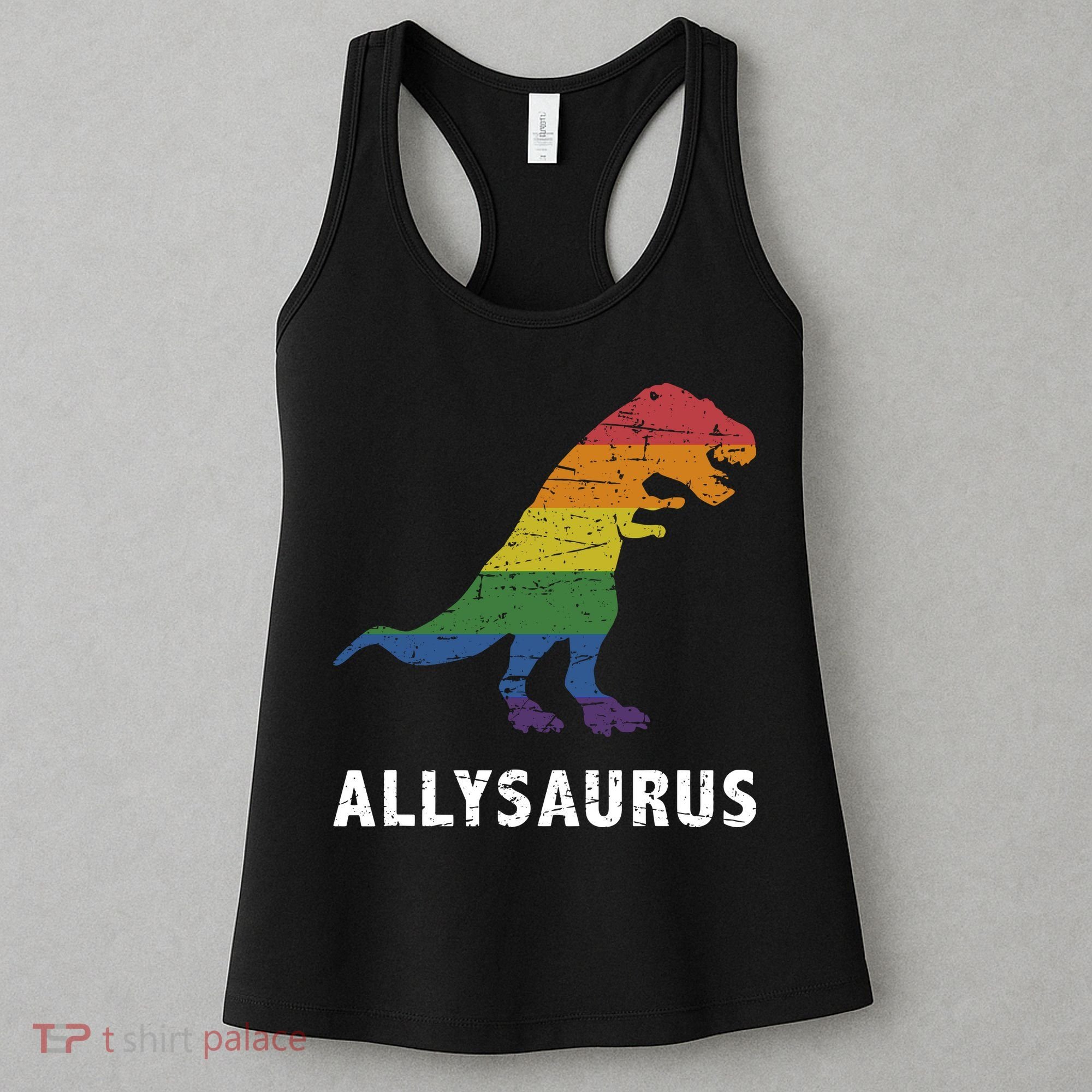 Ally LGBT Pride Allysaurus Dinosaur Women's Tank Top