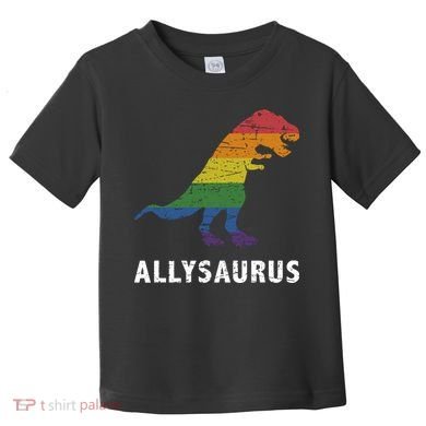 Ally LGBT Pride Allysaurus Dinosaur Toddler T-Shirt