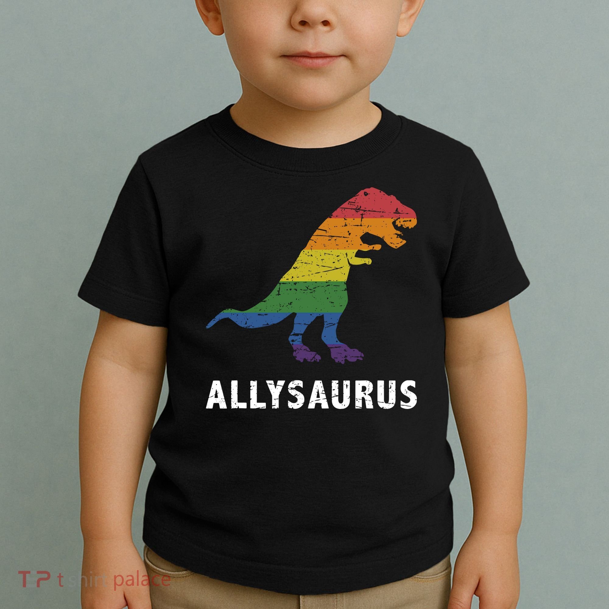 Ally LGBT Pride Allysaurus Dinosaur Toddler T-Shirt