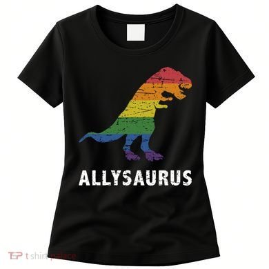 Ally LGBT Pride Allysaurus Dinosaur Women's T-Shirt