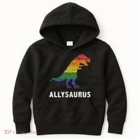 Ally LGBT Pride Allysaurus Dinosaur Kids Hoodie thumb 0