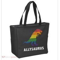 Ally LGBT Pride Allysaurus Dinosaur Tote Bag thumb 2
