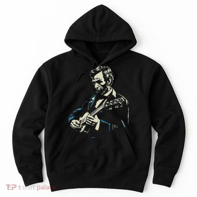 Abraham Lincoln Playing Guitar Retro Founding Fathers Hoodie