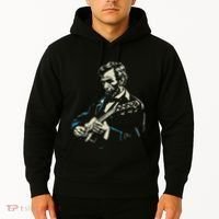 Abraham Lincoln Playing Guitar Retro Founding Fathers Hoodie thumb 2