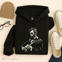 Abraham Lincoln Playing Guitar Retro Founding Fathers Hoodie thumb 4