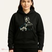 Abraham Lincoln Playing Guitar Retro Founding Fathers Hoodie thumb 5