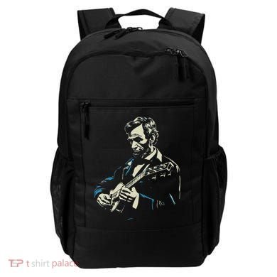 Abraham Lincoln Playing Guitar Retro Founding Fathers Backpack
