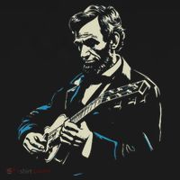 Abraham Lincoln Playing Guitar Retro Founding Fathers Backpack thumb 2