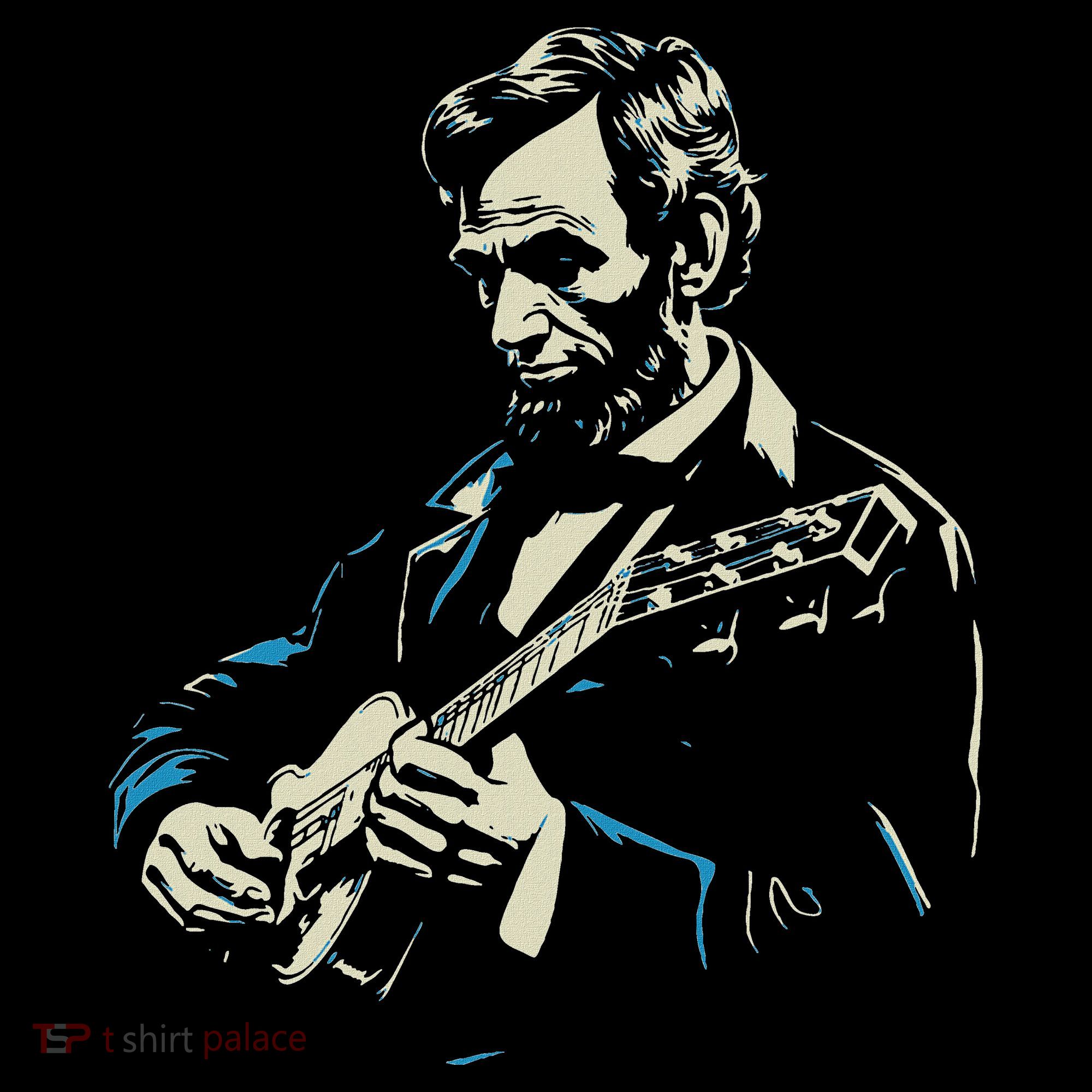 Abraham Lincoln Playing Guitar Retro Founding Fathers Women's Hoodie