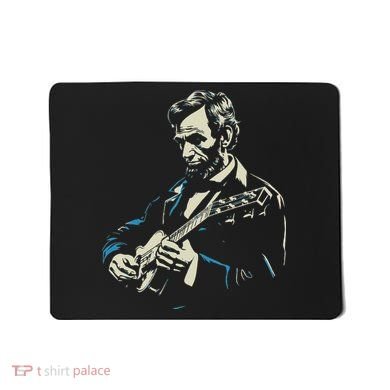 Abraham Lincoln Playing Guitar Retro Founding Fathers Mousepad