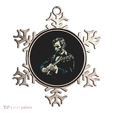 Abraham Lincoln Playing Guitar Retro Founding Fathers Ornament
