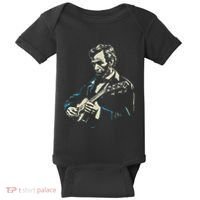 Abraham Lincoln Playing Guitar Retro Founding Fathers Baby Bodysuit thumb 0