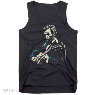 Abraham Lincoln Playing Guitar Retro Founding Fathers Tank Top