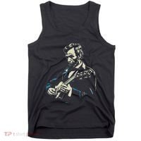 Abraham Lincoln Playing Guitar Retro Founding Fathers Tank Top thumb 0