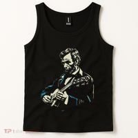 Abraham Lincoln Playing Guitar Retro Founding Fathers Tank Top thumb 2