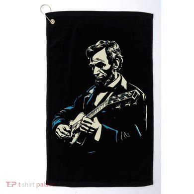 Abraham Lincoln Playing Guitar Retro Founding Fathers Golf Towel