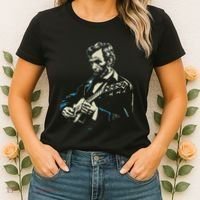 Abraham Lincoln Playing Guitar Retro Founding Fathers Women's T-Shirt thumb 2