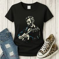 Abraham Lincoln Playing Guitar Retro Founding Fathers Women's T-Shirt thumb 3