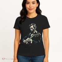 Abraham Lincoln Playing Guitar Retro Founding Fathers Women's T-Shirt thumb 4