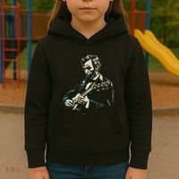 Abraham Lincoln Playing Guitar Retro Founding Fathers Kids Hoodie thumb 3