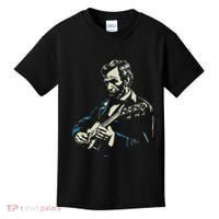 Abraham Lincoln Playing Guitar Retro Founding Fathers Kids T-Shirt thumb 0
