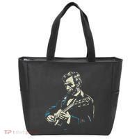 Abraham Lincoln Playing Guitar Retro Founding Fathers Tote Bag thumb 0