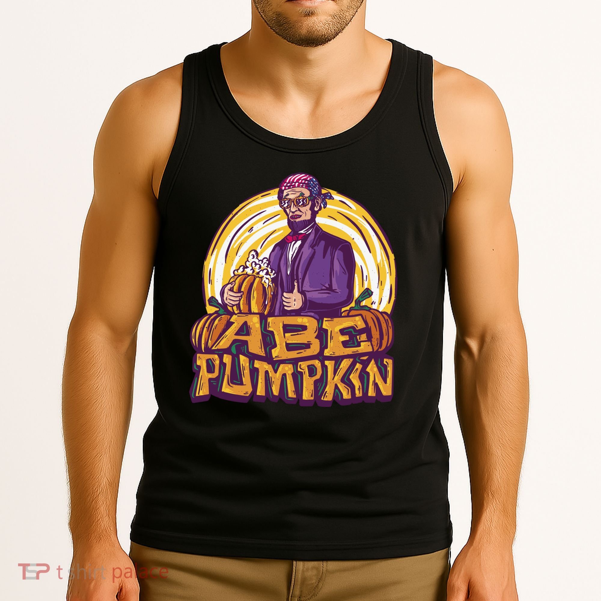 Abraham Lincoln Pumpkin Tank Top