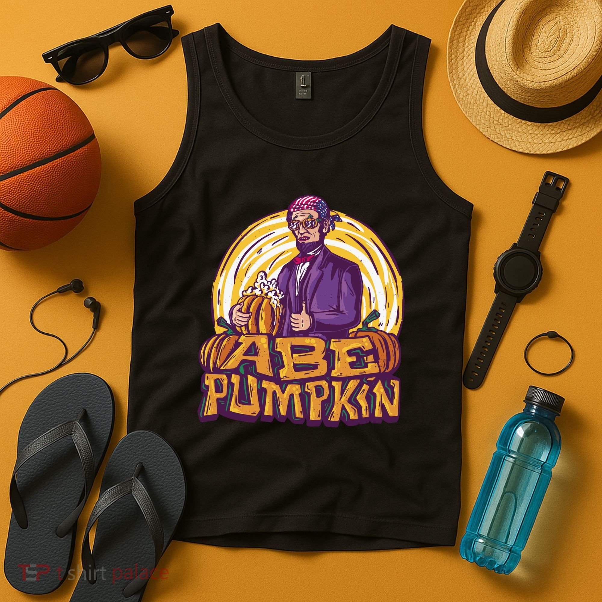 Abraham Lincoln Pumpkin Tank Top