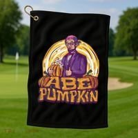 Abraham Lincoln Pumpkin Golf Towel thumb 1