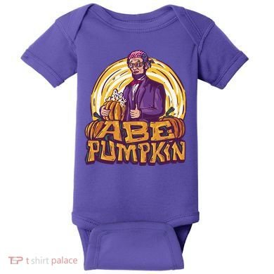 Abraham Lincoln Pumpkin Baby Bodysuit