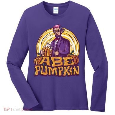 Abraham Lincoln Pumpkin Women's Long Sleeve Shirt