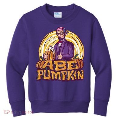 Abraham Lincoln Pumpkin Kids Sweatshirt