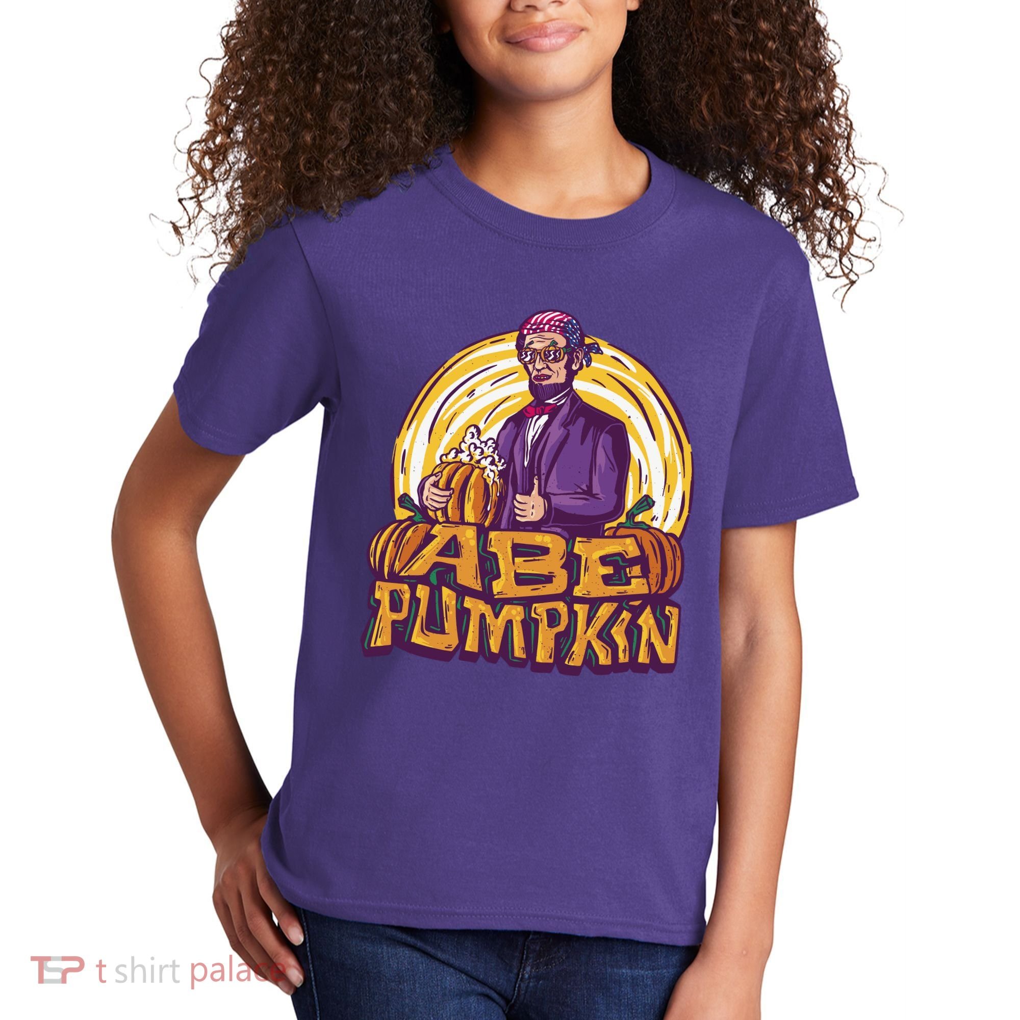 Abraham Lincoln Pumpkin Kids T-Shirt