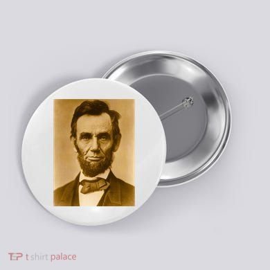 Abraham Lincoln Photograph Historical Artwork From 1863 Button