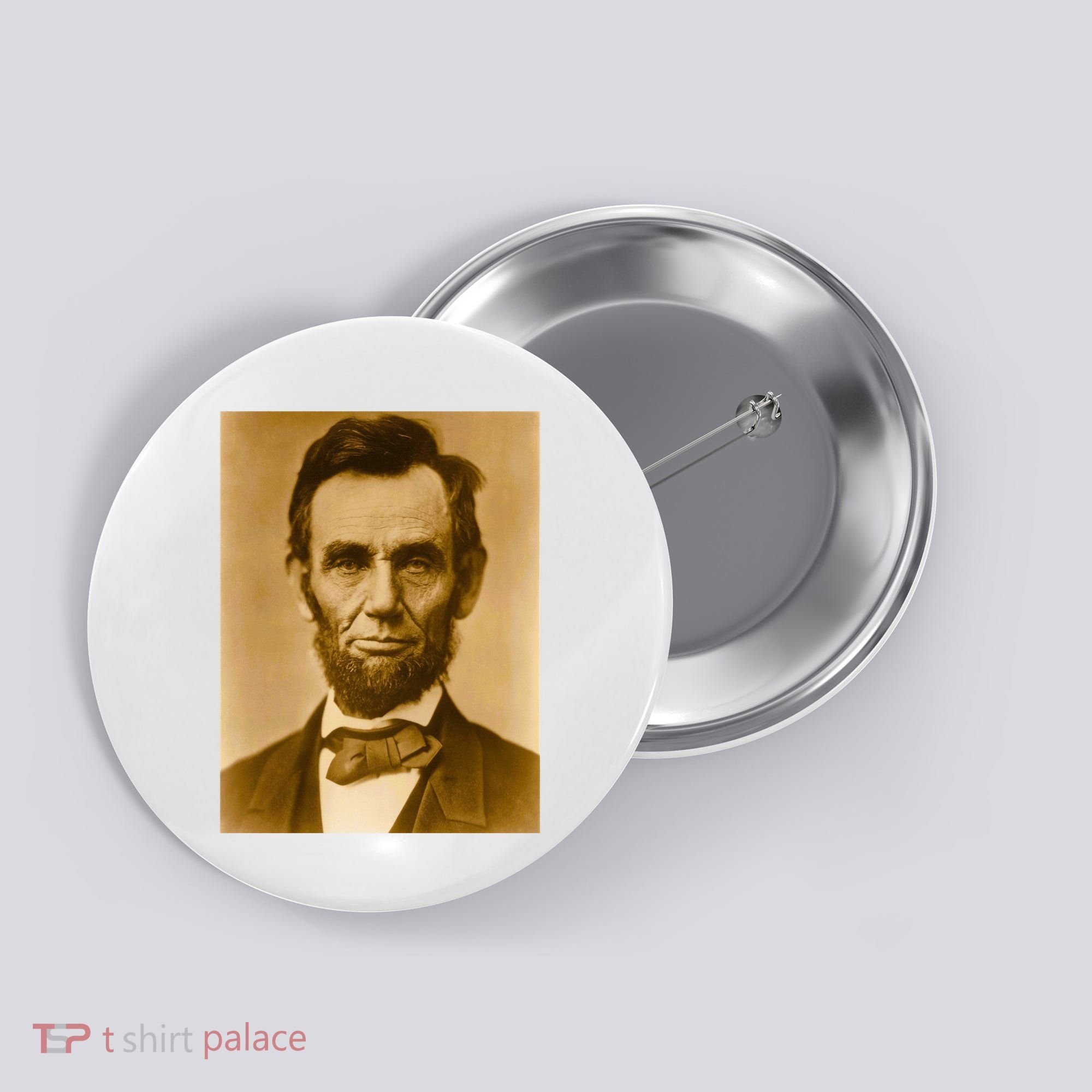Abraham Lincoln Photograph Historical Artwork From 1863 Button