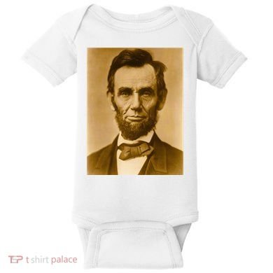Abraham Lincoln Photograph Historical Artwork From 1863 Baby Bodysuit