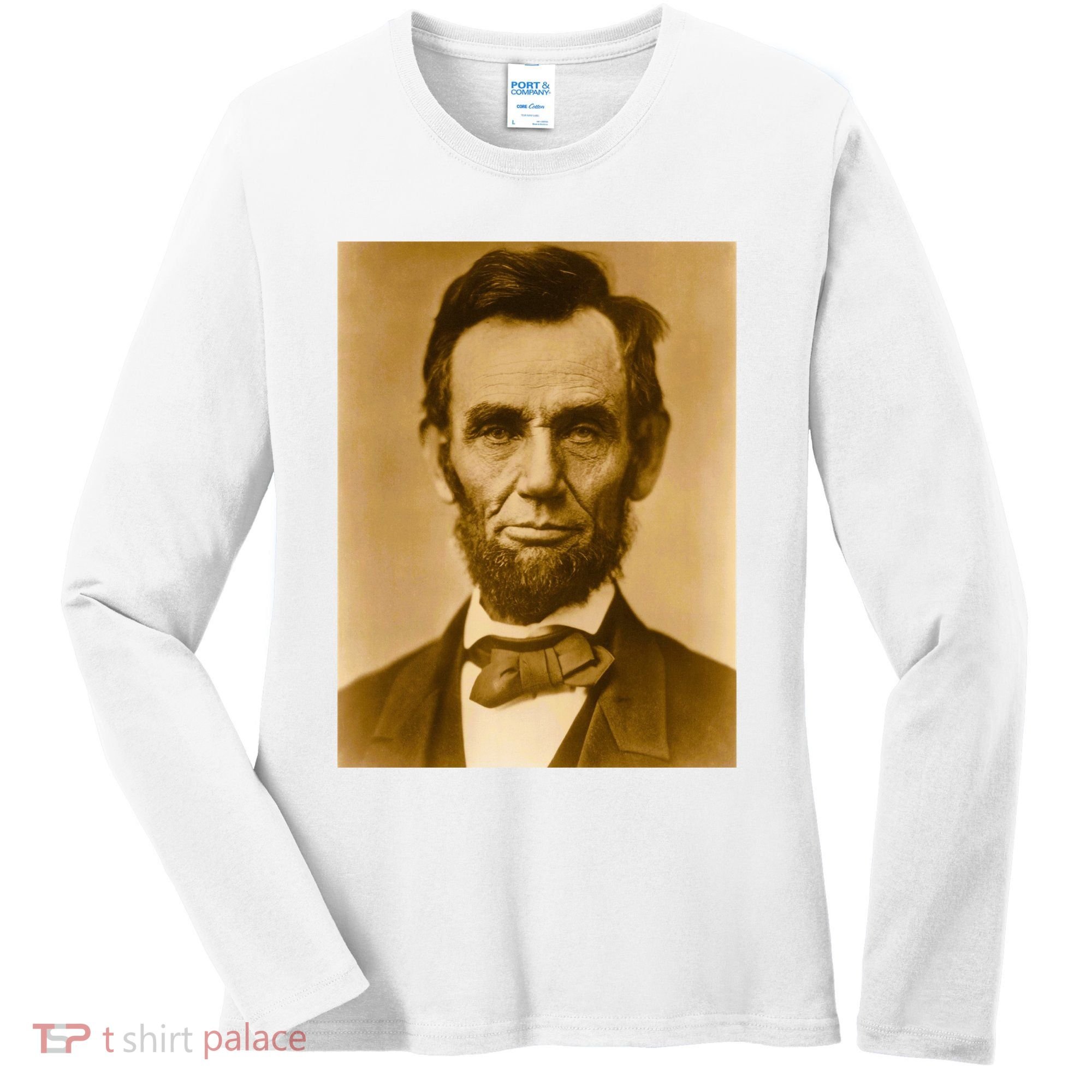 Abraham Lincoln Photograph Historical Artwork From 1863 Women's Long Sleeve Shirt