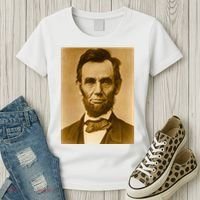 Abraham Lincoln Photograph Historical Artwork From 1863 Women's T-Shirt thumb 3