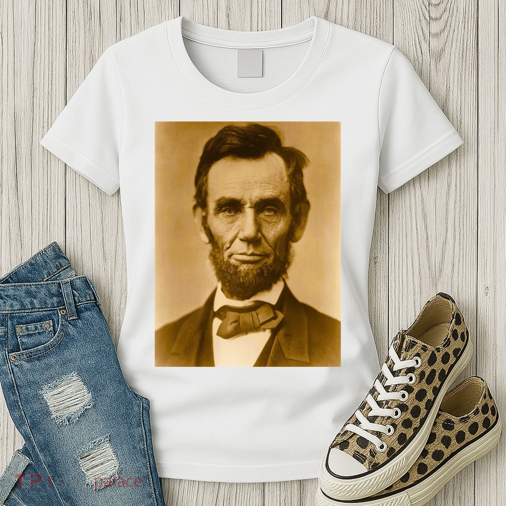 Abraham Lincoln Photograph Historical Artwork From 1863 Women's T-Shirt