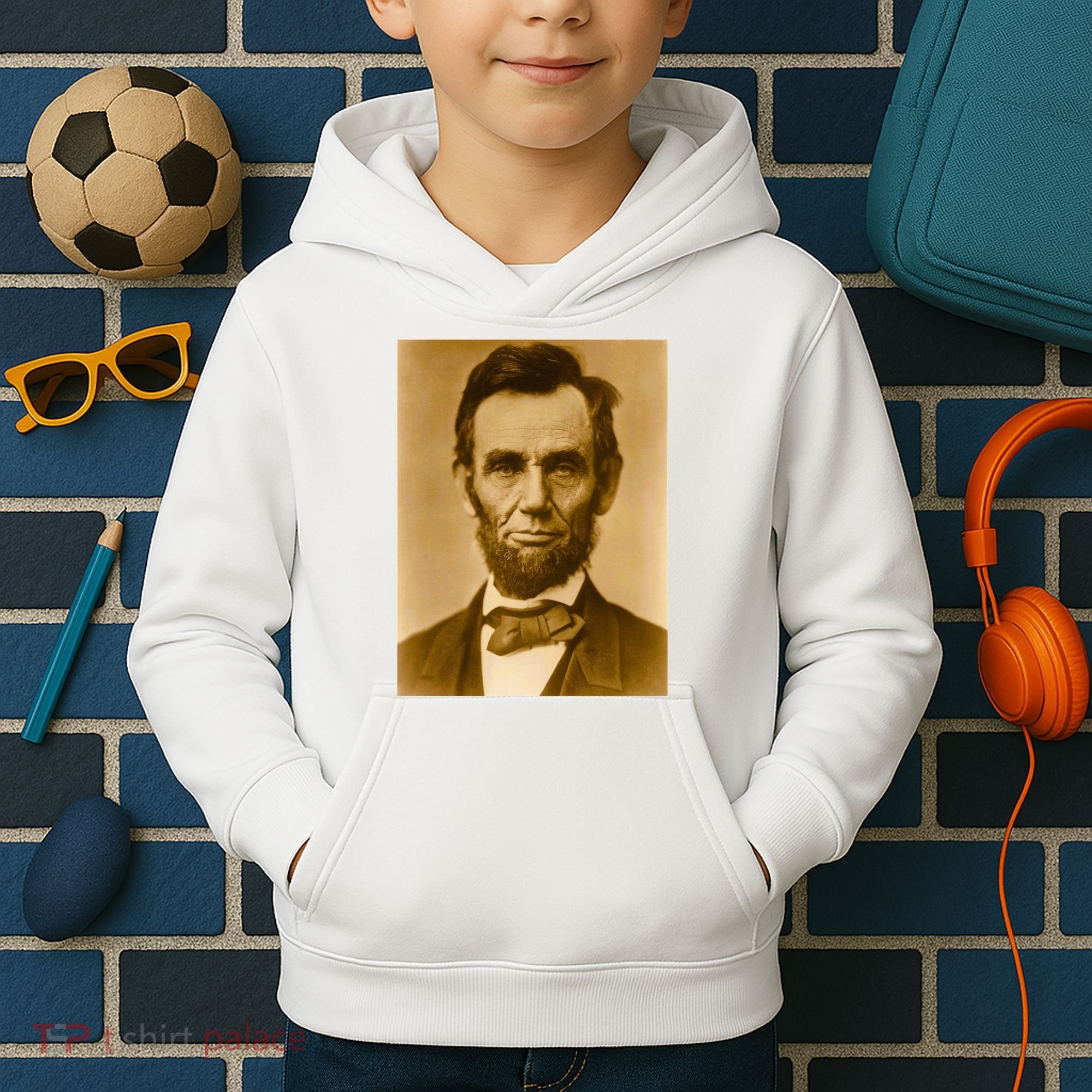Abraham Lincoln Photograph Historical Artwork From 1863 Kids Hoodie